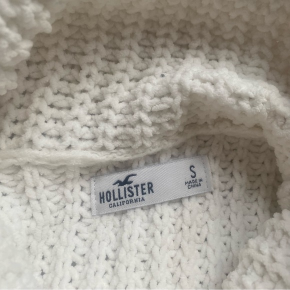 Hollister Small Oversized Cable Knit Soft Turtleneck Long Sleeve Sweater Jumper - Picture 3 of 6